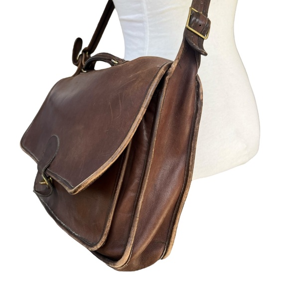 Vintage Coach 5180 Metropolitan Briefcase Bag Messenger Mahogany Brown Leather - Picture 4 of 16